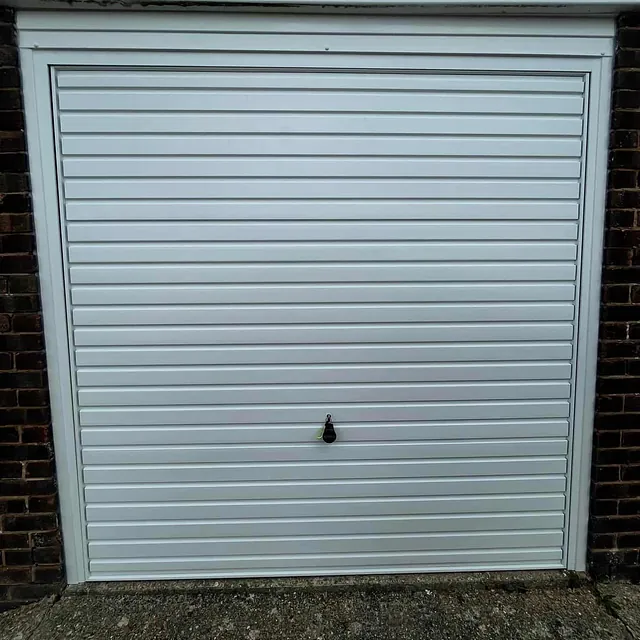 white garage door